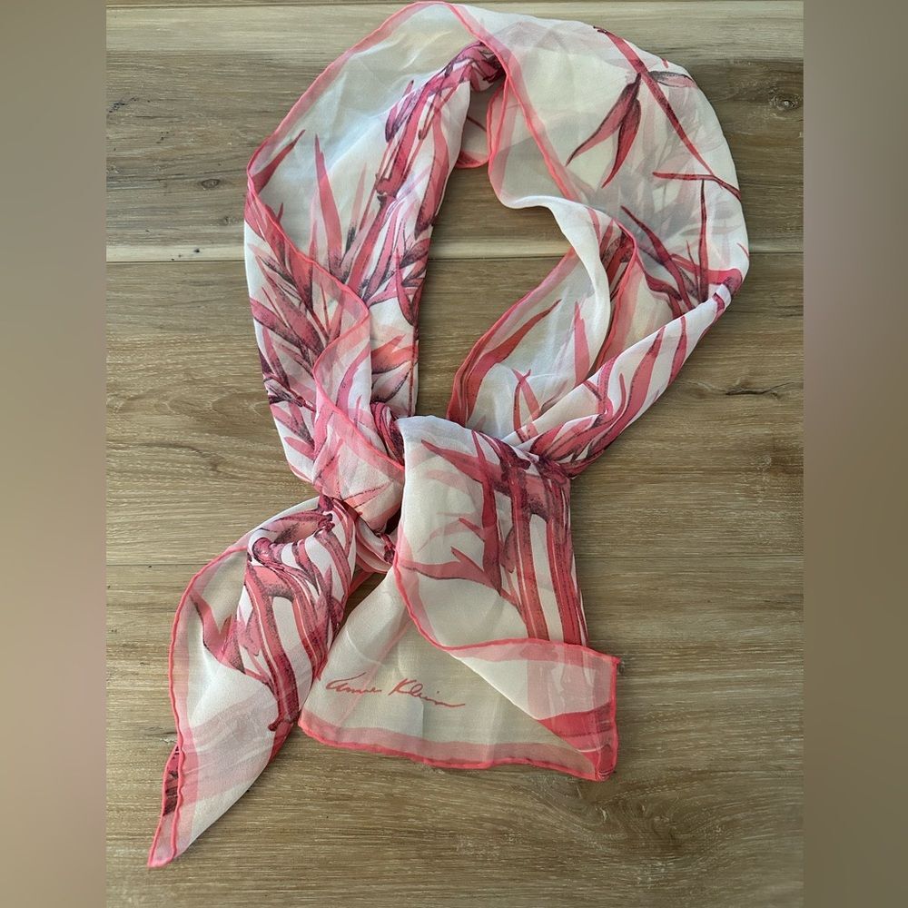 Vintage Anne Klein Bamboo Print Scarf